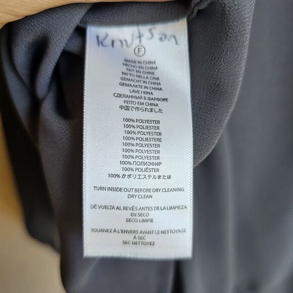 Michael Kors Gray Womens Pleated Blouse Size 4 Semi-sheer - Picture 6 of 6